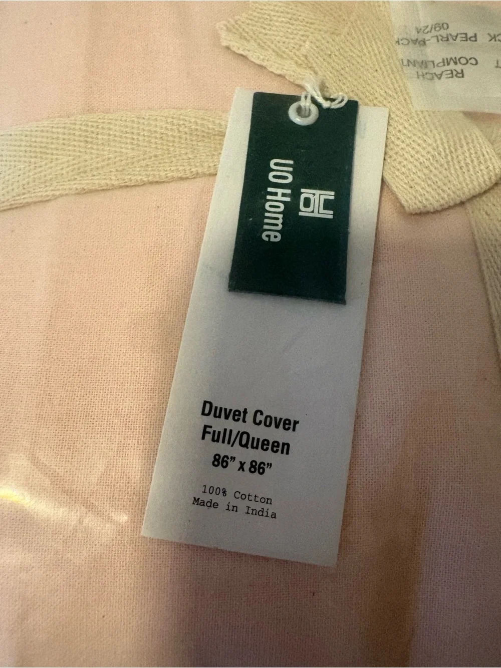 Soft Pink Floral Embroidered Duvet Cover